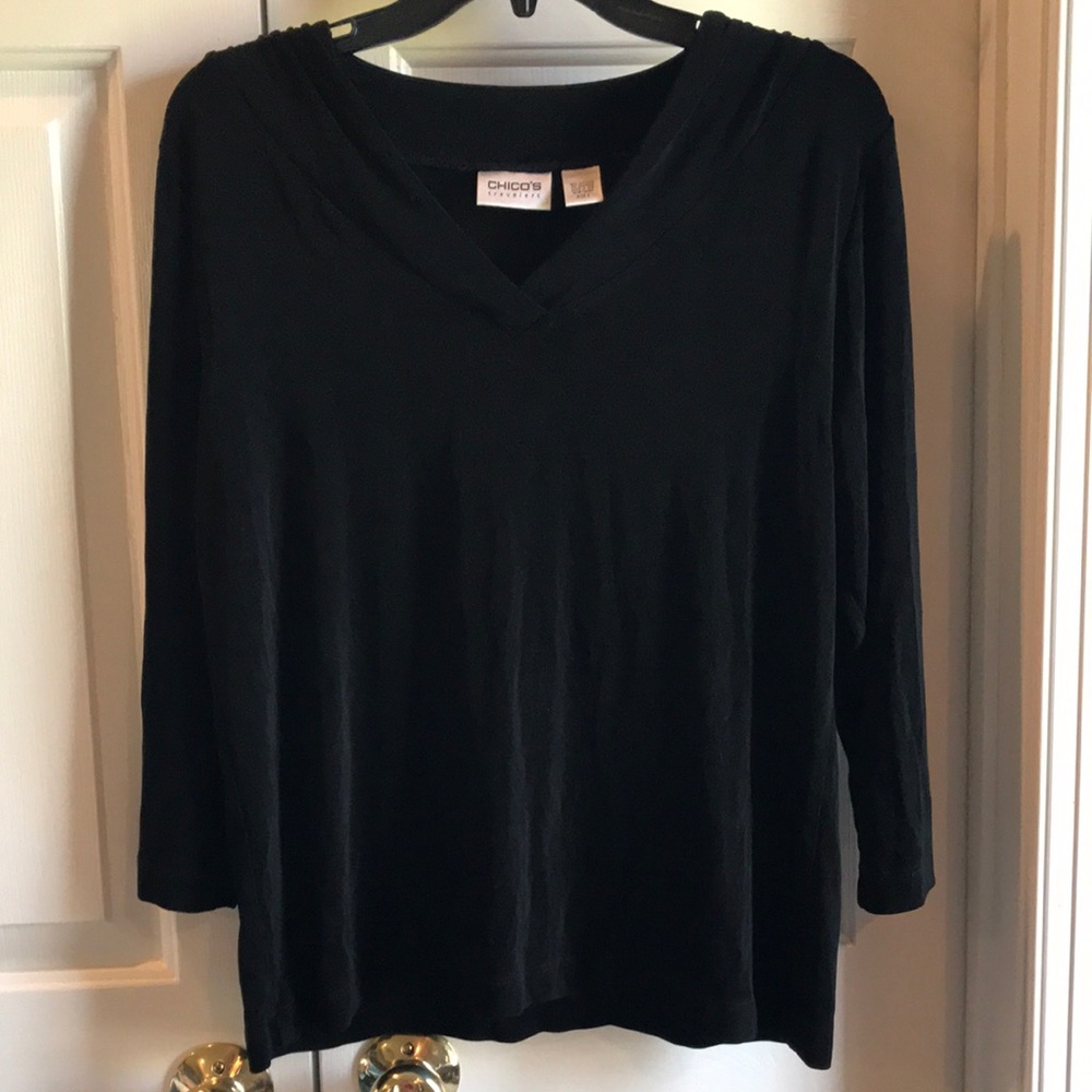 Chico’s Travelers shirt 3/4 sleeve size 2